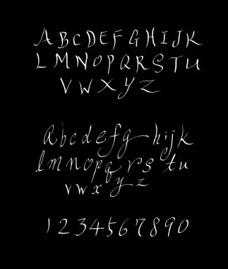 vektör yazı tipleri / el yazısı kaligrafi 