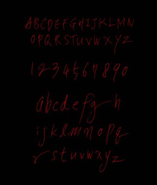 vektör yazı tipleri / el yazısı kaligrafi 