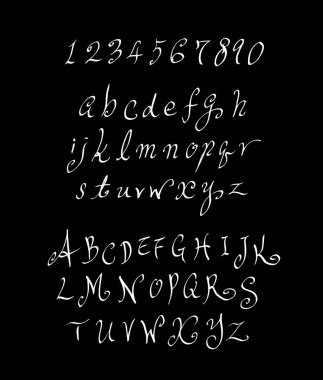 vektör yazı tipleri / el yazısı kaligrafi 