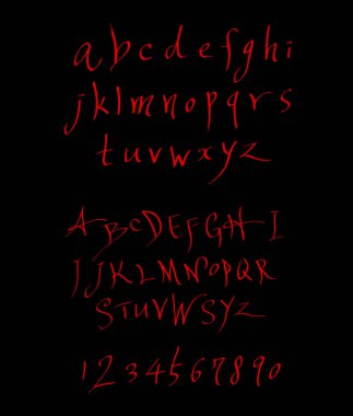 vektör yazı tipleri / el yazısı kaligrafi 