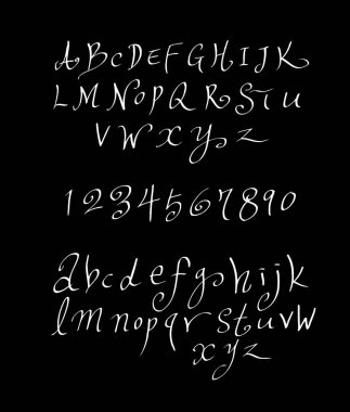 vektör yazı tipleri / el yazısı kaligrafi 