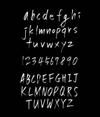 vektör yazı tipleri / el yazısı kaligrafi 