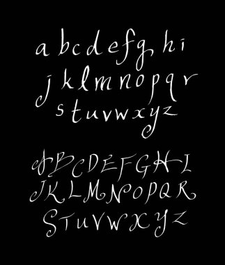 vektör yazı tipleri / el yazısı kaligrafi 