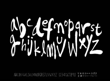 vektör yazı tipleri / el yazısı kaligrafi 