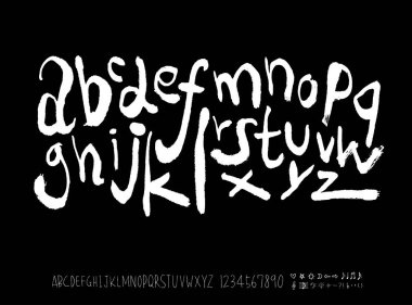 vektör yazı tipleri / el yazısı kaligrafi 