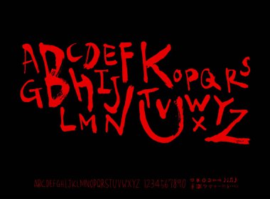 vektör yazı tipleri / el yazısı kaligrafi 