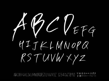 vektör yazı tipleri / el yazısı kaligrafi 