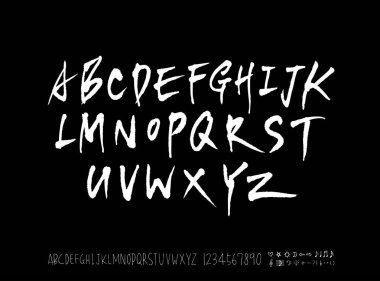 vektör yazı tipleri / el yazısı kaligrafi 