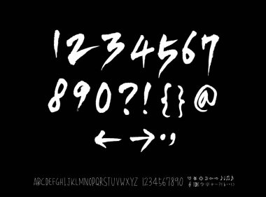 vektör yazı tipleri / el yazısı kaligrafi 