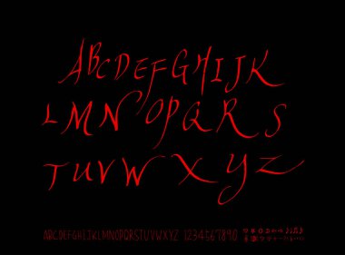 vektör yazı tipleri / el yazısı kaligrafi 