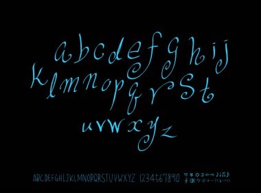 vektör yazı tipleri / el yazısı kaligrafi 