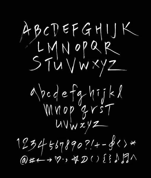 ベクトルフォント 手書き文字 — ストックベクタ