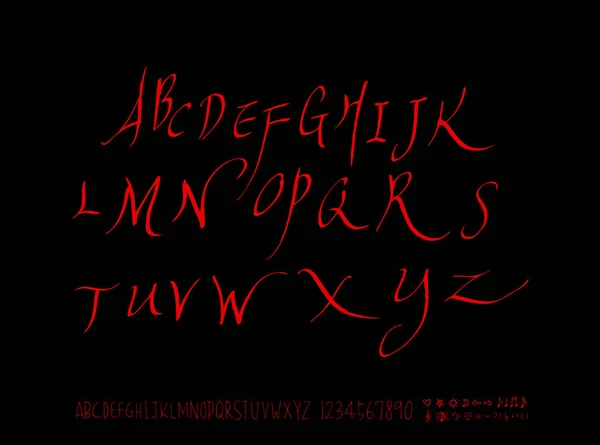 Векторні Шрифти Ручна Каліграфія — стоковий вектор