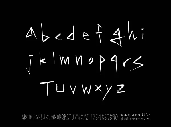 Fuentes Vectoriales Caligrafía Manuscrita — Archivo Imágenes Vectoriales