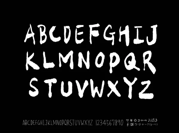 Vectorlettertypen Handgeschreven Kalligrafie — Stockvector