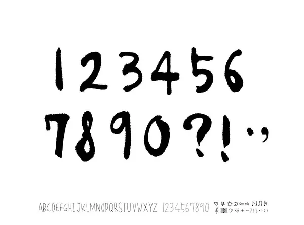 ベクトルフォント 手書き文字 — ストックベクタ