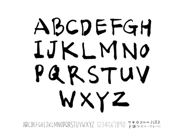 Vectorlettertypen Handgeschreven Kalligrafie — Stockvector