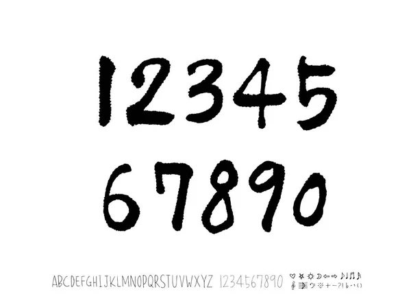 ベクトルフォント 手書き文字 — ストックベクタ