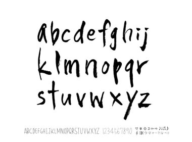 vektör yazı tipleri / el yazısı kaligrafi