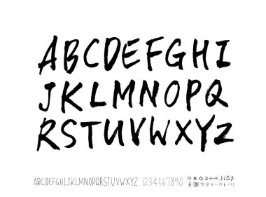 vektör yazı tipleri / el yazısı kaligrafi