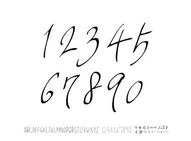 vektör yazı tipleri / el yazısı kaligrafi