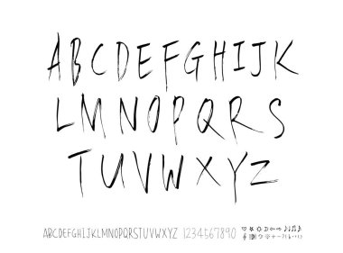 vektör yazı tipleri / el yazısı kaligrafi