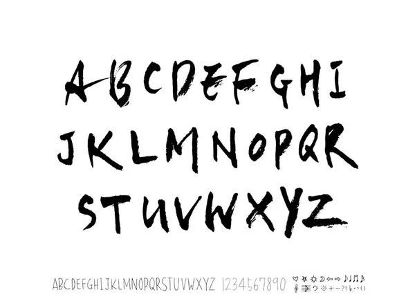 Vectorlettertypen Handgeschreven Kalligrafie — Stockvector