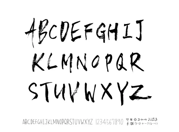 Vector Fonts Handwritten Calligraphy — Stock Vector