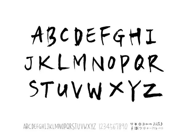 Vectorlettertypen Handgeschreven Kalligrafie — Stockvector