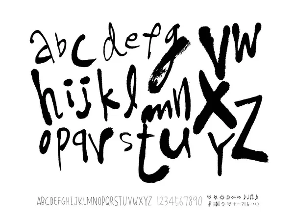 Vector Fonts Handwritten Calligraphy — Stock Vector