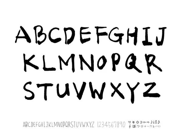 Vectorlettertypen Handgeschreven Kalligrafie — Stockvector