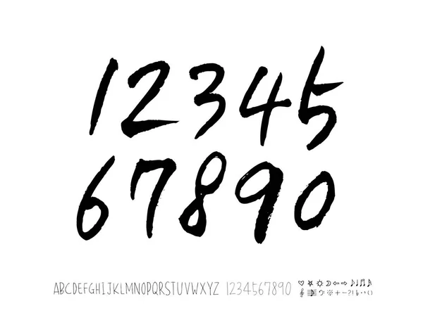 Vectorlettertypen Handgeschreven Kalligrafie — Stockvector