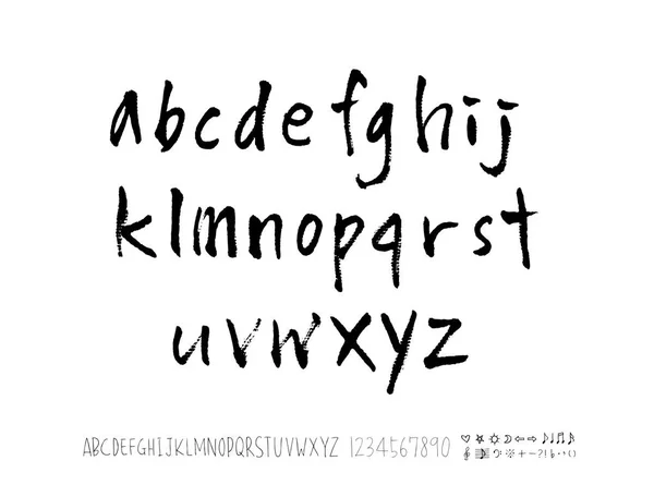 Vectorlettertypen Handgeschreven Kalligrafie — Stockvector