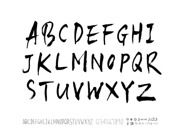 Vectorlettertypen Handgeschreven Kalligrafie — Stockvector