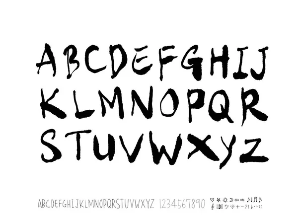 Vectorlettertypen Handgeschreven Kalligrafie — Stockvector