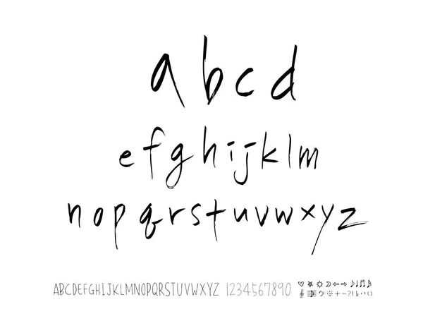 Vectorlettertypen Handgeschreven Kalligrafie — Stockvector