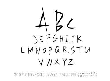 vektör yazı tipleri / el yazısı kaligrafi