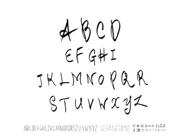 vektör yazı tipleri / el yazısı kaligrafi