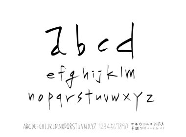 vektör yazı tipleri / el yazısı kaligrafi