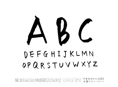 vektör yazı tipleri / el yazısı kaligrafi