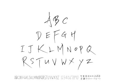 vektör yazı tipleri / el yazısı kaligrafi