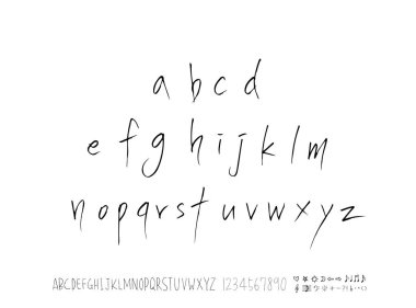 vektör yazı tipleri / el yazısı kaligrafi