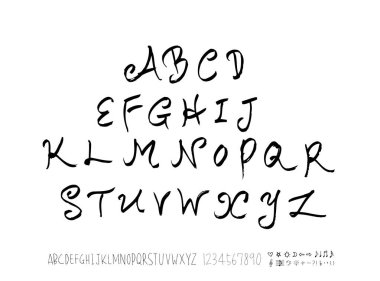 vektör yazı tipleri / el yazısı kaligrafi