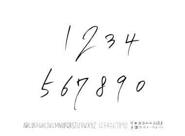 vektör yazı tipleri / el yazısı kaligrafi