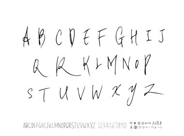 vektör yazı tipleri / el yazısı kaligrafi