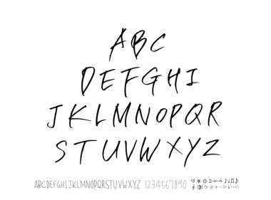 vektör yazı tipleri / el yazısı kaligrafi