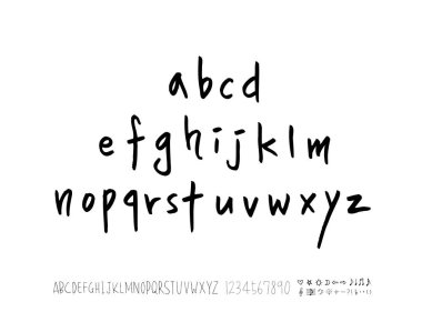 vektör yazı tipleri / el yazısı kaligrafi