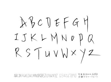 vektör yazı tipleri / el yazısı kaligrafi