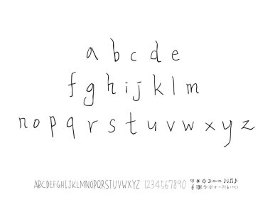 vektör yazı tipleri / el yazısı kaligrafi