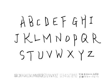 vektör yazı tipleri / el yazısı kaligrafi